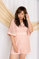 Kimono Lace Romper (Nude Blush), One-Piece - 1214 Alley