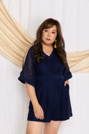 Kimono Lace Romper (Navy), One-Piece - 1214 Alley
