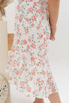 Flute Hem Midi Dress (Amber Floral Embroidery)