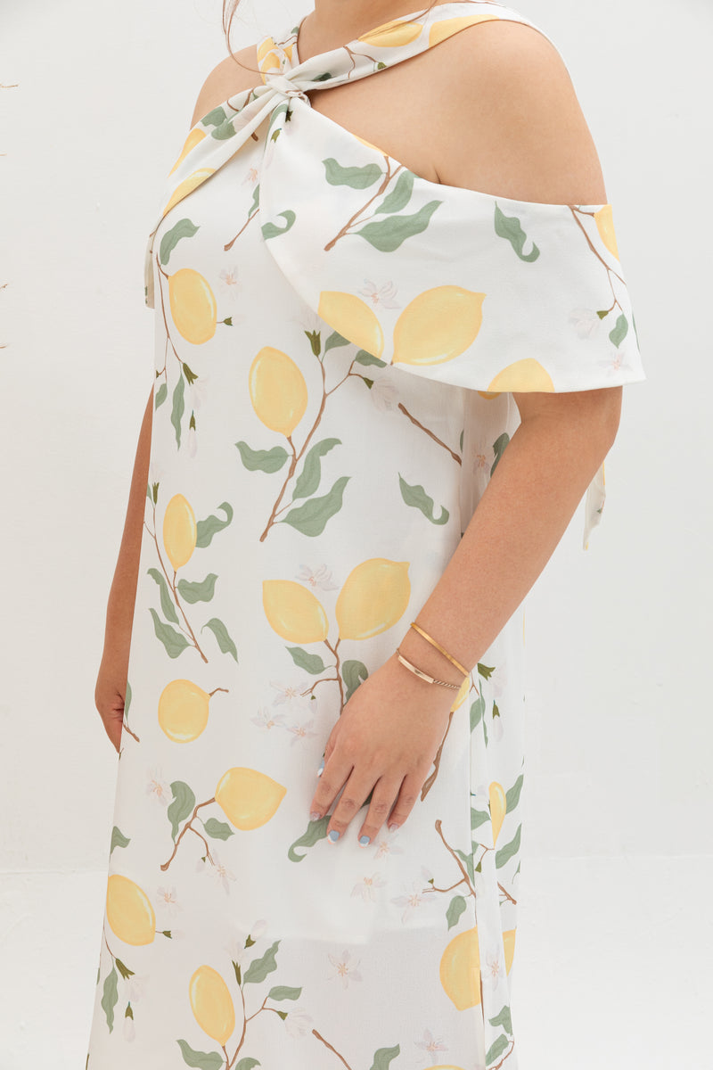Halter Resort Dress (édition limitée print - Citrus Lemon)