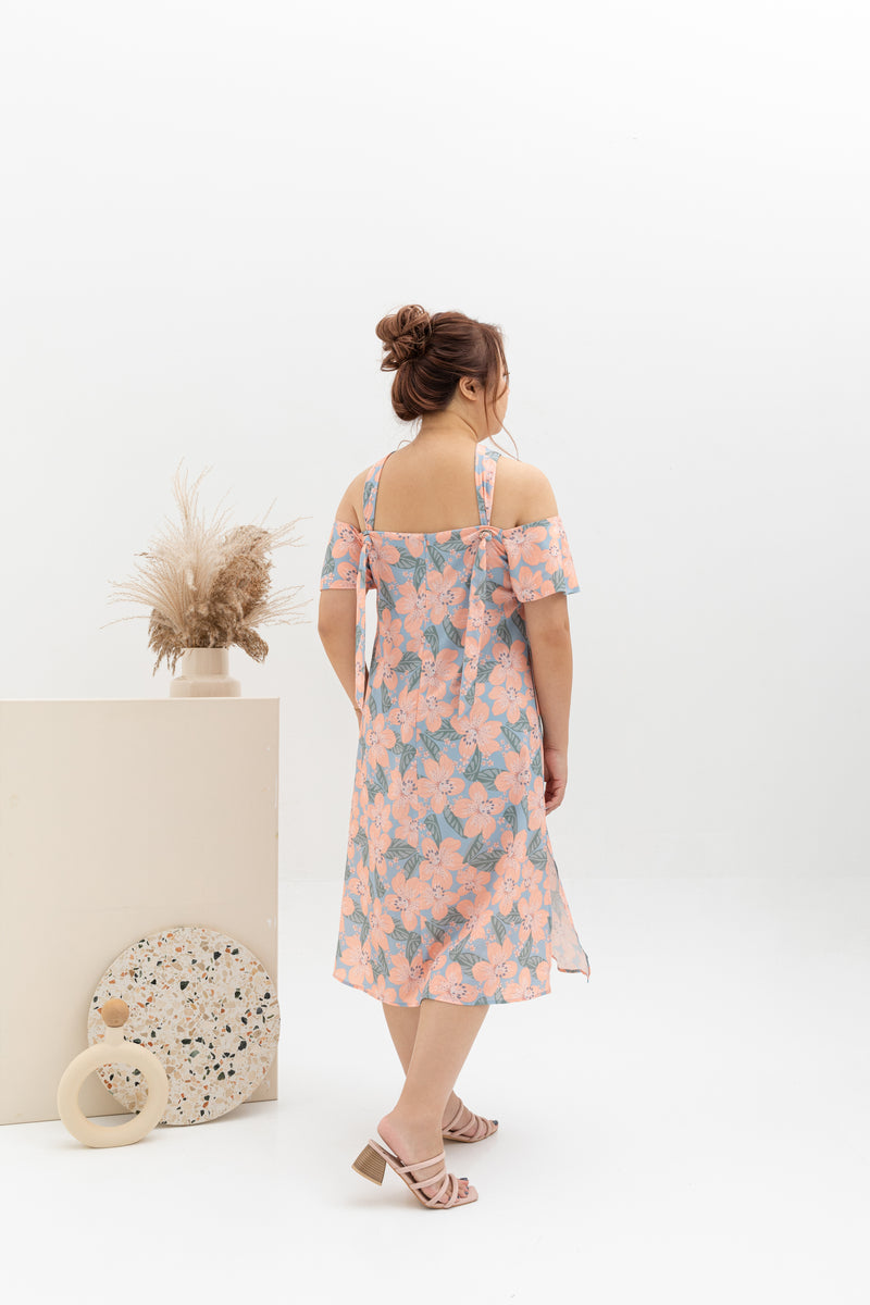 Halter Resort Dress (édition limitée print - Hibiscus Pink)