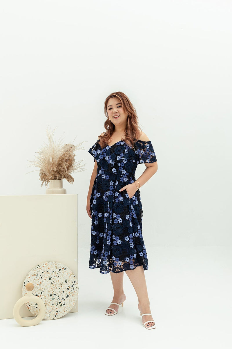 Classic ELTWINE Crochet Lace Dress (Navy)  (édition deluxe)