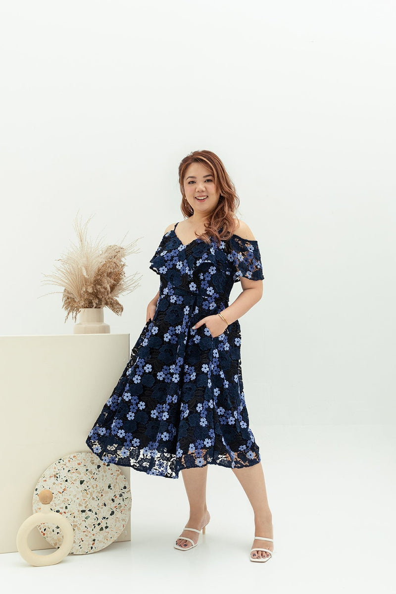 Classic ELTWINE Crochet Lace Dress (Navy)  (édition deluxe)