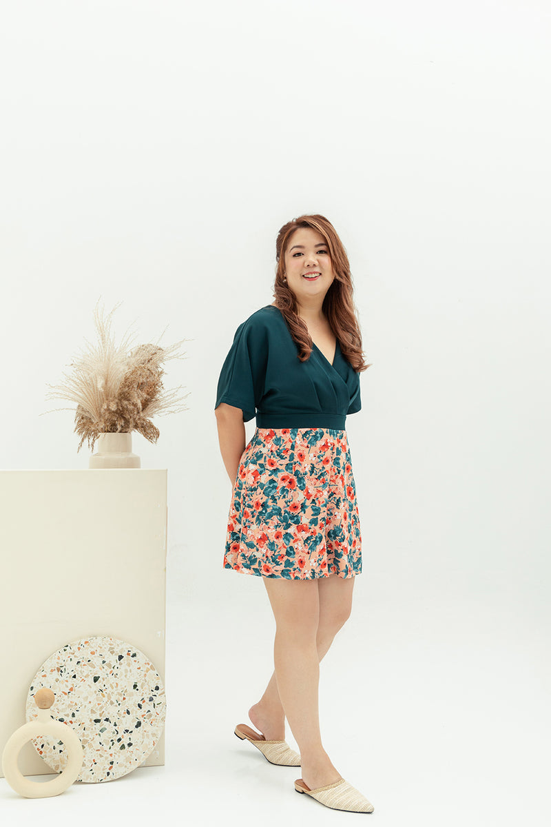 Prints Kimono Romper (Forest)