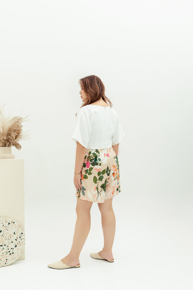 Prints Kimono Romper (White)