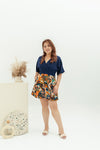 Prints Kimono Romper (Navy)