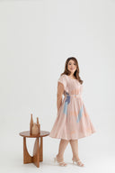 Pleated Dress (édition limitée print - Pink Abstract)