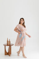 Pleated Dress (édition limitée print - Pink Abstract)