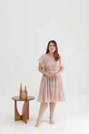 Pleated Dress (édition limitée print - Pink Abstract)