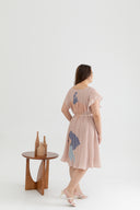 Pleated Dress (édition limitée print - Pink Abstract)