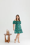 2-way Alice Smocked Mini Tier Dress (Forest)