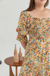 2-way Belle Smocked Midi Dress (Garden)