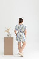 Flutter Sleeves Romper (Sky Fields)