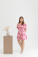 2-way Off Shoulder Romper (Butterfly Pink)