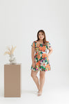 2-way Off Shoulder Romper (Tropical Blue)