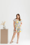 2-way Off Shoulder Romper (White Garden)