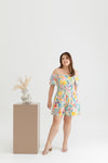 2-way Off Shoulder Romper (White Garden)