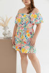 2-way Off Shoulder Romper (White Garden)