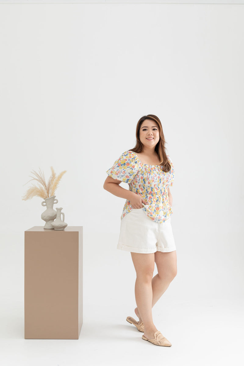 Clare Smocked Top (Sunshine Meadows)