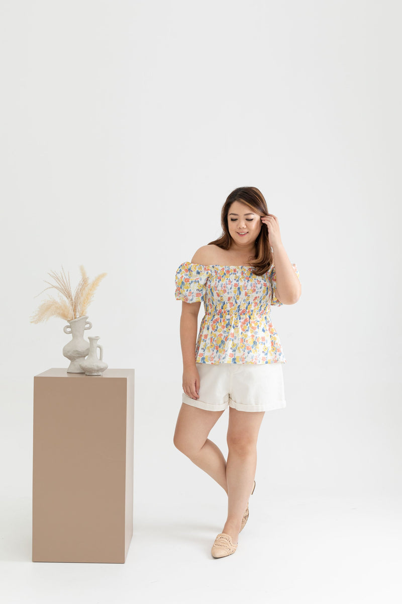 Clare Smocked Top (Sunshine Meadows)