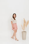 (Co-ord) Casual Stitch Pocket Shorts (Pink)