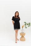 2-way wear - Resort Embriodery Romper (Black)