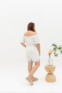 2-way wear - Resort Embriodery Romper (Creme)