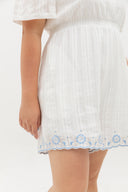 2-way wear - Resort Embriodery Romper (Creme)