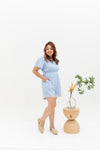 2-way wear - Resort Embriodery Romper (Sky Blue)