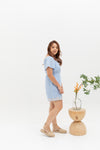 2-way wear - Resort Embriodery Romper (Sky Blue)