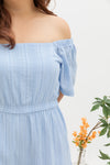 2-way wear - Resort Embriodery Romper (Sky Blue)