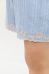 2-way wear - Resort Embriodery Romper (Sky Blue)
