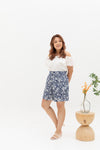 (Co-ord) Tortoise Button Short Berms in Navy Prints