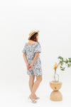 (Co-ord) Puff Sleeve in White Prints - Top only