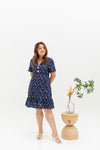 Leilani Ruffles Hem Dress (Navy)