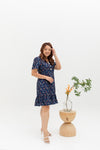 Leilani Ruffles Hem Dress (Navy)