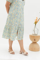 V-Neck Textured Midi Dress (Sage)