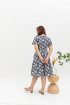 Yasmin Skater Dress (Navy Clematis)