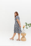 Yasmin Skater Dress (Navy Clematis)
