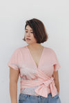 Kimono Top in Orient Peony édition limitée print (Peach)