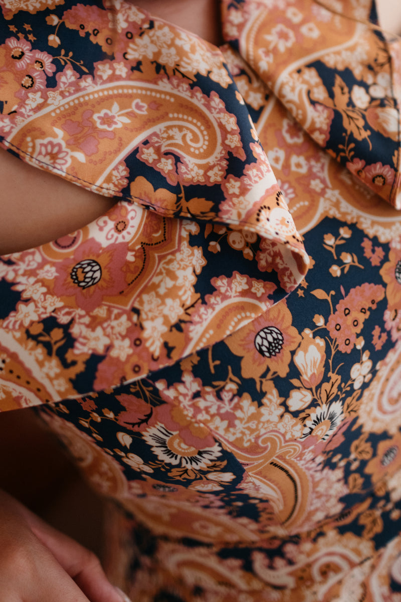 Flutter Halter Romper (Modern Batik Prints)