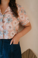 Panel Denim High Waisted Shorts (Dark Wash)