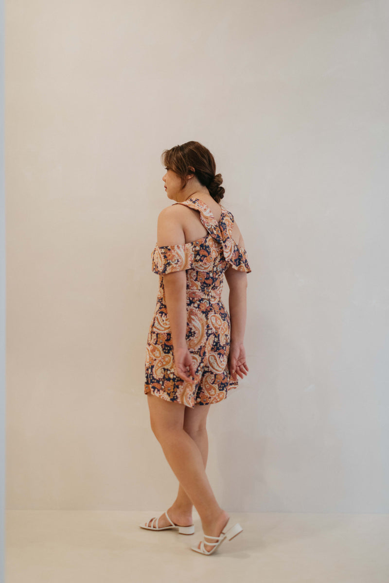 Flutter Halter Romper (Modern Batik Prints)