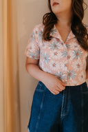 Panel Denim High Waisted Shorts (Dark Wash)
