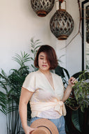 Kimono Top in Orient Peony édition limitée print (Sunshine)