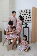 (MEN) Mandarin Collar with Wooden Button Shirt  (Oriental Jap Rabbit)