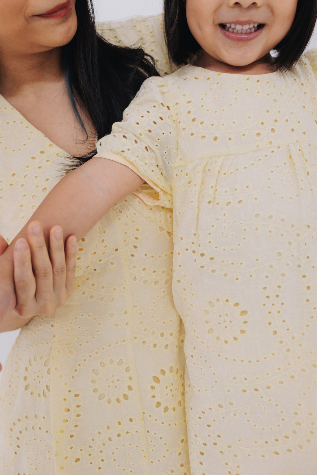 (GIRL) Eyelet Scallop Hem Dress (Sunshine)