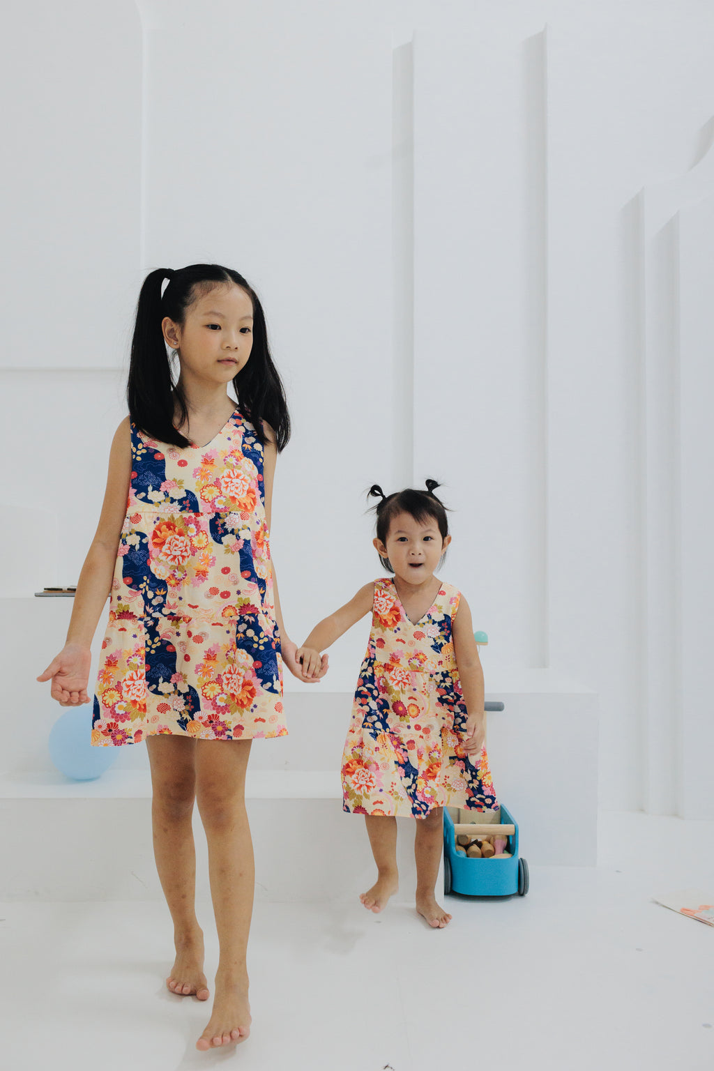 (GIRL) 4-ways REVERSIBLE Mini Tier Dress (édition limitée print - Orient Jap & Lunar Rabbit)