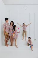 (BOY) Mandarin Collar with Wooden Button Shirt  (Oriental Jap Rabbit)