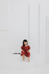 (GIRL) Crochet Scallop Hem Dress (Burnt Orange)